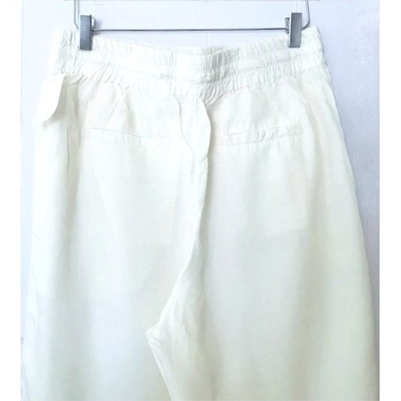 H&M WHITE CREAM TENCEL CUPRO PULL-ON SILKY JOGGER PANT 12 NWT - Picture 6 of 10